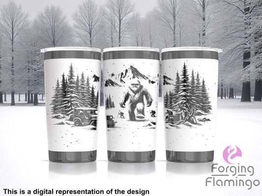 Non-Branded Abominable Snowman Laser-Engraved Tumbler