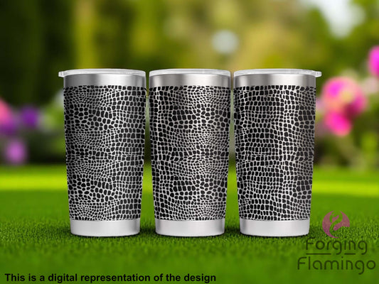 Non-Branded Alligator/Crocodile Skin Laser-Engraved Tumbler