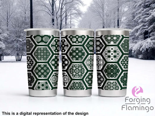 Non-Branded Arabesque Tiles Laser-Engraved Tumbler