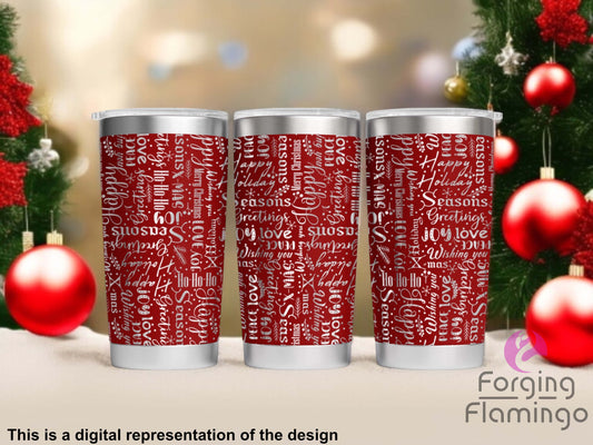 Non-Branded Christmas Sayings Laser-Engraved Tumbler