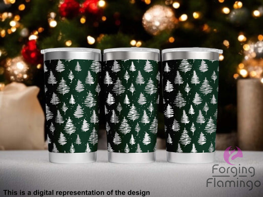 Non-Branded Christmas Trees Laser-Engraved Tumbler