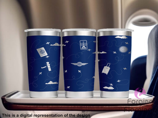 Non-Branded Flight Attendant Laser-Engraved Tumbler