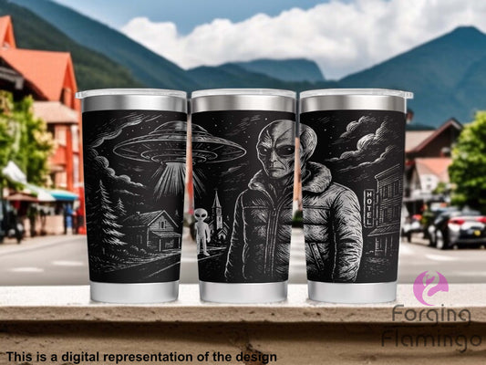 Non-Branded Harry The Alien Laser-Engraved Tumbler