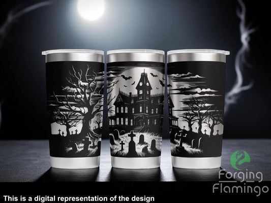 Non-Branded Haunted Mansion Laser-Engraved Tumbler