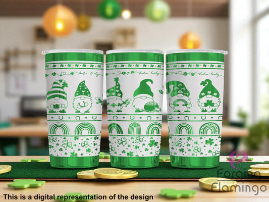 Non-Branded Lucky Gnomes Laser-Engraved Tumbler