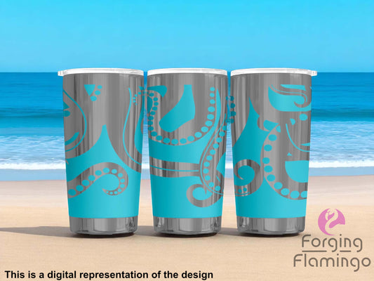 Non-Branded Octopus Laser-Engraved Tumbler