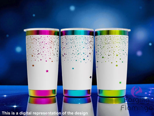 Non-Branded Star Shower Laser-Engraved Tumbler