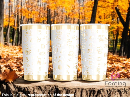 Non-Branded Fall Foxes Laser-Engraved Tumbler