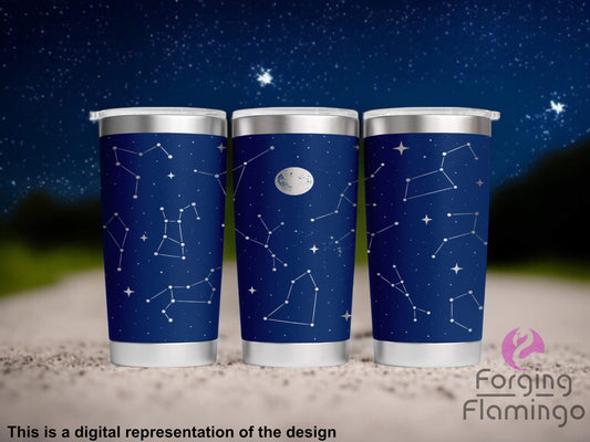 Non-Branded Constellations Laser-Engraved Tumbler