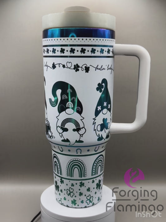 Lucky Gnomes Laser-Engraved 40oz Tumbler