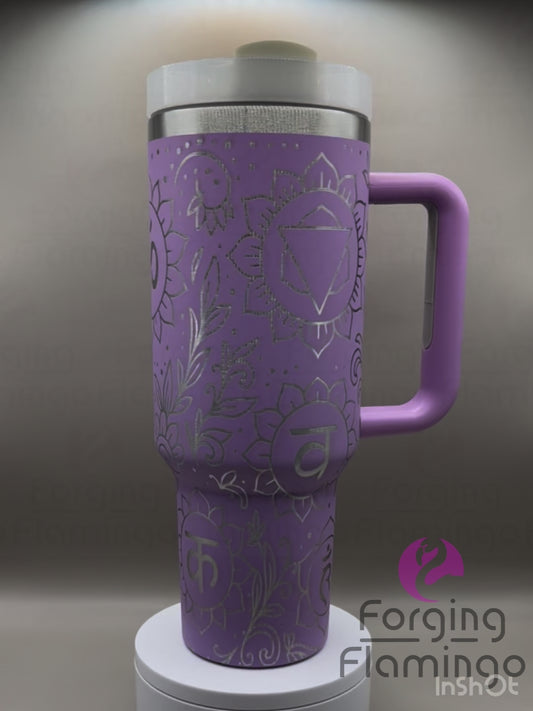 Chakras Laser-Engraved 40oz Tumbler