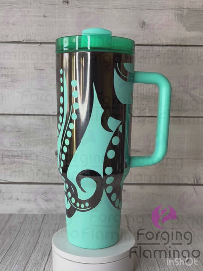 Non-Branded Octopus Laser-Engraved Tumbler