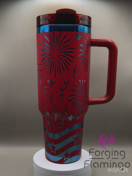 Stanley 4th of July Laser-Engraved Tumbler