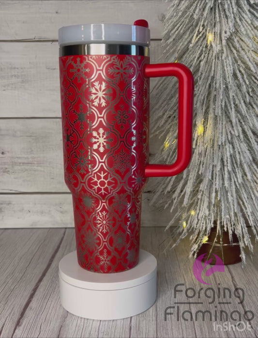 Stanley Arabesque Snowflake Tiles Laser-Engraved Tumbler