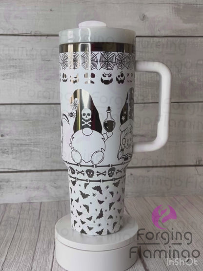 Non-Branded Halloween Gnomes Laser-Engraved Tumbler