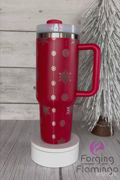 Stanley Snowflake Garland Laser-Engraved Tumbler