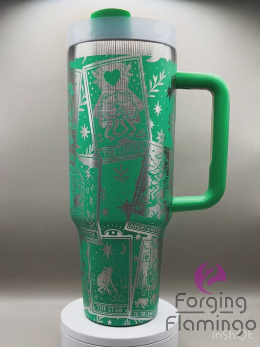 Frog Tarot Laser-Engraved 40oz Tumbler