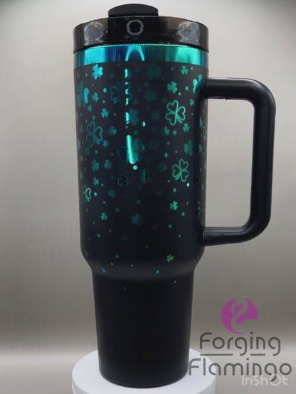 Showered with Luck Tumbler Wrap SVG - Laser Engraving File for 20oz/30oz/40oz Tumblers | Digital Download