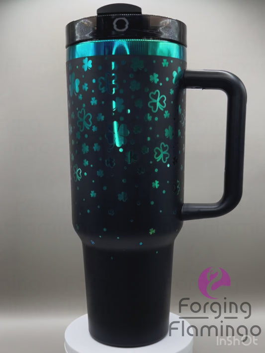 Showered with Luck Laser-Engraved 40oz Tumbler