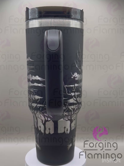 Haunted Mansion Tumbler Wrap SVG - Laser Engraving File for 20oz/30oz/40oz Tumblers | Digital Download
