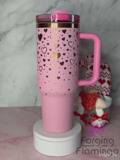 Heart Shower Tumbler Wrap SVG - Laser Engraving File for 20oz/30oz/40oz Tumblers | Digital Download