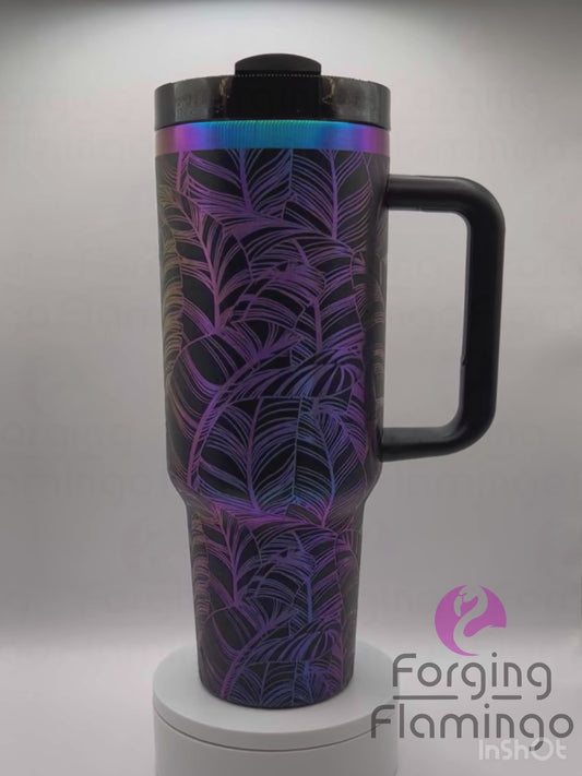 Feathers Laser-Engraved 40oz Tumbler