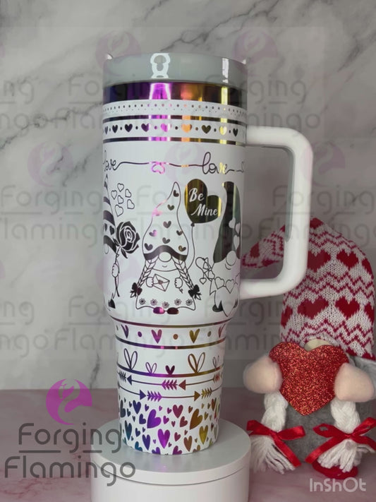 Stanley Valentines Gnomes Laser-Engraved Tumbler