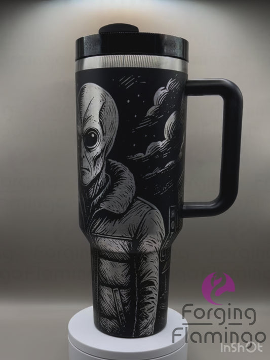 Stanley Harry the Alien Laser-Engraved Tumbler