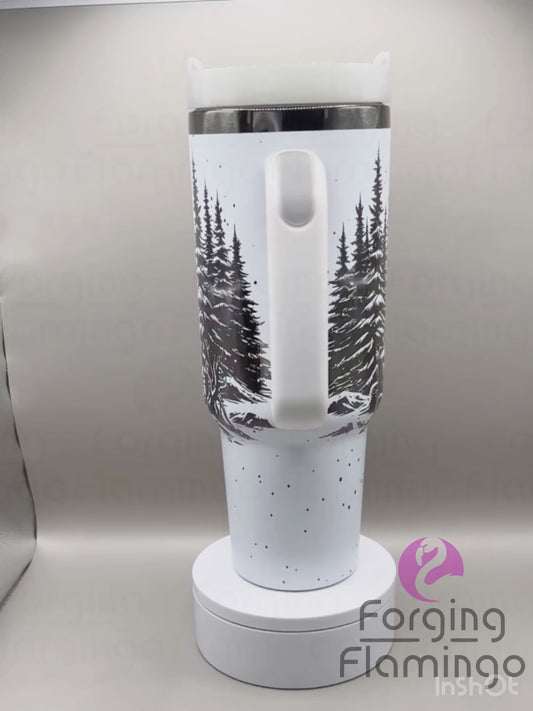 Abominable Snowman Laser-Engraved 40oz Tumbler