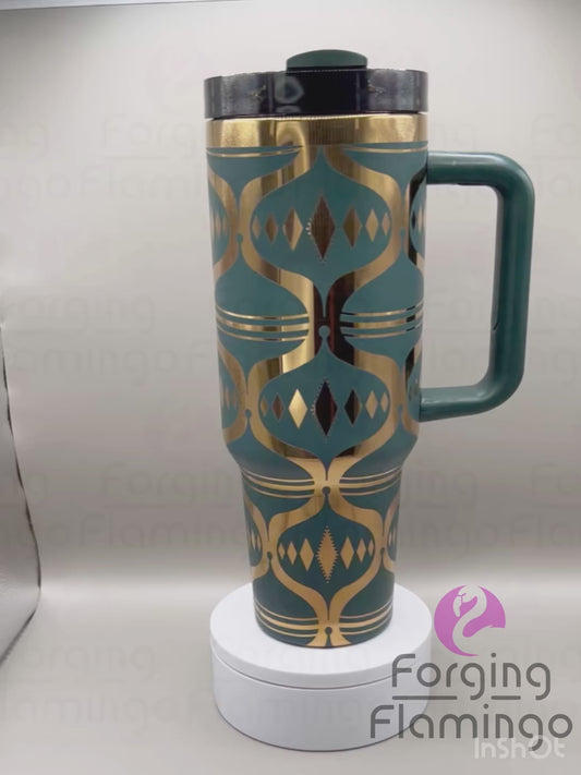 Teardrop Ornament Laser-Engraved 40oz Tumbler